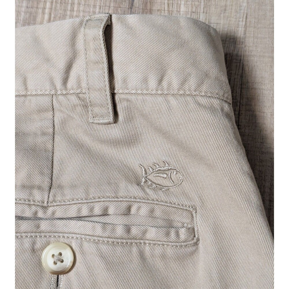 Southern Tide Size 38X33 Pants Skipjack Classic Fit Cotton Blend Khakis Chino - Picture 7 of 12